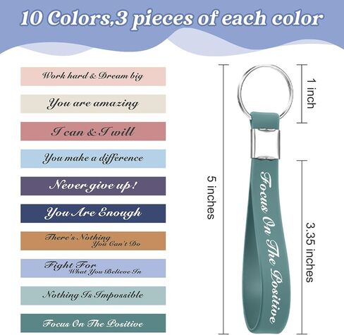 30 Piece Motivational Keychains Inspirational Quote Keychains Teacher Student Volunteer Employee Appreciation Gift in Saudi Arabia