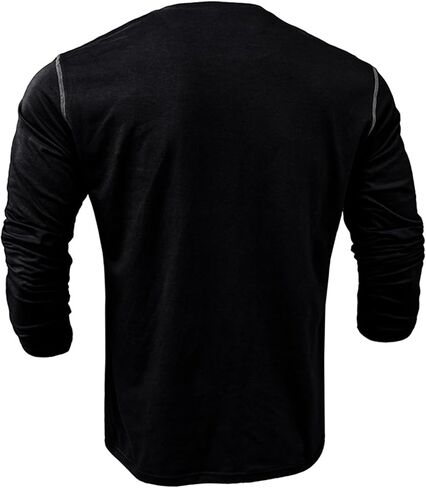 Mens Casual Henley Shirts Short/Long Sleeve Button Classic Tees Tops Fashion Lightweight Stylish T-Shirts with Pocket in Saudi Arabia