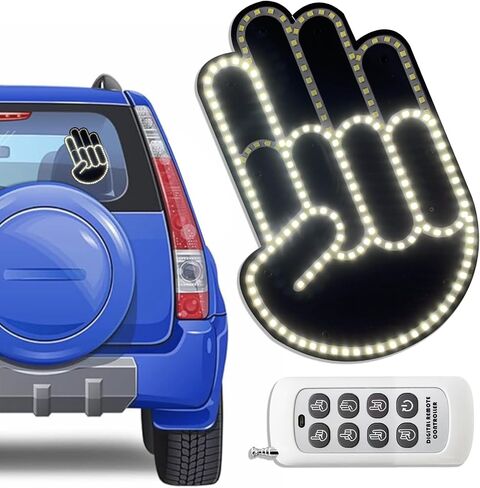 Gesture Sign Language Lamp, Fun Led Finger Art Lamp, Car Truck Accessories Gift Gadget, Anger and Love Sign on The Road, Holiday Gift Party Home Decoration Lamp Ambient Light (W) in Saudi Arabia