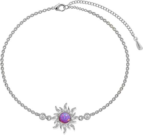 Tangled Rapunzel Spinning Sun Purple Opal Flower Princesses Bracelet for Women Sundrop Charm Accessories Cubic Zirconia Plated Gold Princess Movie Gifts Jewelry in Saudi Arabia