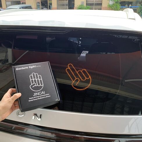 Gesture Sign Language Lamp, Fun Led Finger Art Lamp, Car Truck Accessories Gift Gadget, Anger and Love Sign on The Road, Holiday Gift Party Home Decoration Lamp Ambient Light (W) in Saudi Arabia