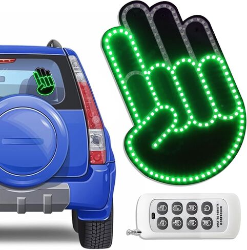 Gesture Sign Language Lamp, Fun Led Finger Art Lamp, Car Truck Accessories Gift Gadget, Anger and Love Sign on The Road, Holiday Gift Party Home Decoration Lamp Ambient Light (W) in Saudi Arabia