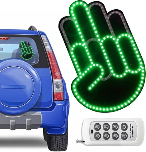 Gesture Sign Language Lamp, Fun Led Finger Art Lamp, Car Truck Accessories Gift Gadget, Anger and Love Sign on The Road, Holiday Gift Party Home Decoration Lamp Ambient Light (W) in Saudi Arabia