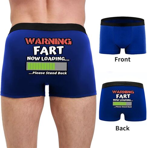 Sexy Code 1701 Novelty Boxer Briefs For Men Underwear Funny Pattern Behind the Buttocks Comfortable & Soft in Saudi Arabia