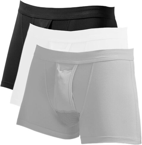 Men's Trunks Boxer Briefs Fly with 3D Pouch Support Sexy Underwear, Moisture-Wicking Odor Control in Saudi Arabia