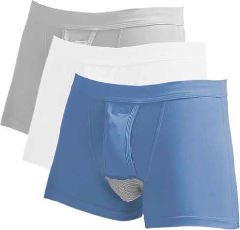 Men's Trunks Boxer Briefs Fly with 3D Pouch Support Sexy Underwear, Moisture-Wicking Odor Control in Saudi Arabia