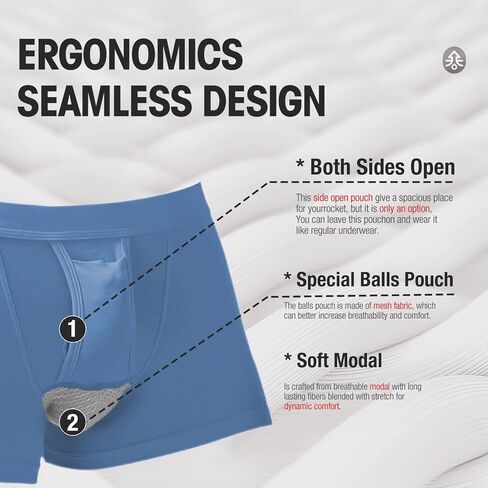 Men's Trunks Boxer Briefs Fly with 3D Pouch Support Sexy Underwear, Moisture-Wicking Odor Control in Saudi Arabia