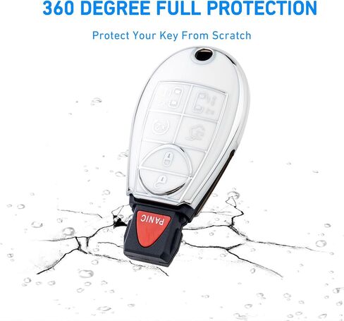 Key Fob Cover with Keychain for Dodge Ram for Chrysler Grand Caravan Charger Challenger Durango Journey Magnum in Saudi Arabia