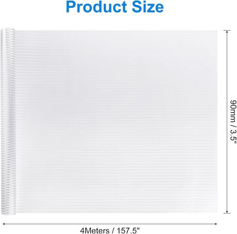 uxcell Window Privacy Film, Frosted Glass Window Film Non Adhesive Static Cling Sun Blocking Window Covering for Home Bathroom Glass Door(Vertical Stripes, 118.1 Inch x 35 Inch) in Kuwait