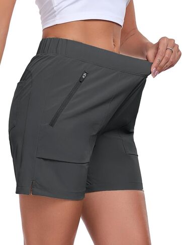 Womens 5'' Hiking Athletic Shorts Quick Dry Lightweight Golf Casual Summer Shorts with Zipper Pockets in Saudi Arabia
