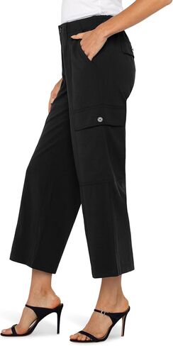 Liverpool Women's Hi-Rise Cargo Crop Straight Pant 26" in Saudi Arabia