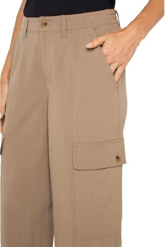 Liverpool Women's Hi-Rise Cargo Crop Straight Pant 26" in Saudi Arabia