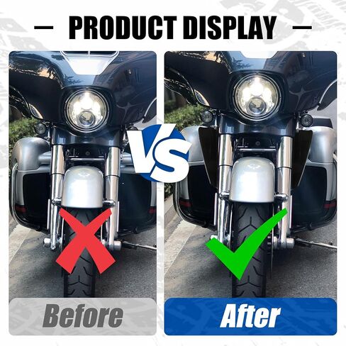 شوكة الأمامية شوكة جبل الانحرافات الإكسسوارات الزجاجية ل Harley Touring Street Glide Electra Glide Road King Cvo flhr flhrc flhrs flht flhx 1995-2023 (Black) in Kuwait