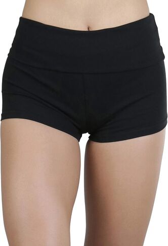 ToBeInStyle Women's Cotton Blend Stretch Active Yoga Shorts in Saudi Arabia