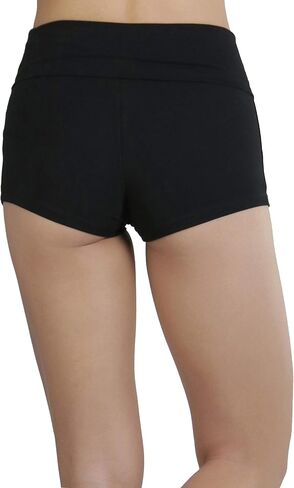 ToBeInStyle Women's Cotton Blend Stretch Active Yoga Shorts in Saudi Arabia
