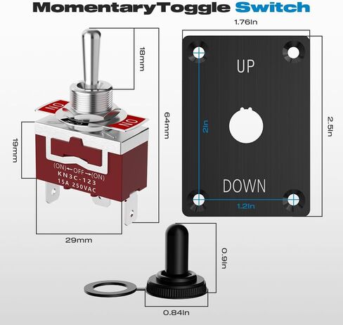 تبديل مفتاح ، Malictele 12V 30A ON/OFF OFF 2PIN SPST SPST مفتاح تبديل مقاوم للماء مع لوحة التثبيت وقبعة مقاومة للماء لقوارب السيارات التلقائية in Kuwait