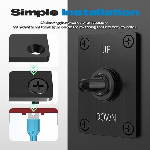 تبديل مفتاح ، Malictele 12V 30A ON/OFF OFF 2PIN SPST SPST مفتاح تبديل مقاوم للماء مع لوحة التثبيت وقبعة مقاومة للماء لقوارب السيارات التلقائية in Kuwait