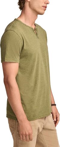 Lucky Brand Men's Venice Burnout Notch Neck Tee in Saudi Arabia