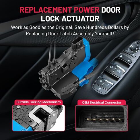 SYERAL Door Latch Lock Actuator FL Front Left Driver Side Latch Motor Compatible with Hyundai Veloster 2012-2017 Replaces 81310-2V000 in Kuwait