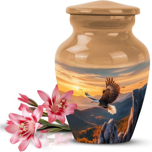 Yatskia Eagle Urn for Ashes Adult Male & Female, Mini Urns for Human Ashes Adult Man & Women, (Pack of 1, 3 Inch) in Saudi Arabia