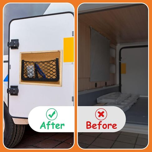 2 Pcs ABS Plastic Frame Car Storage Net Bag Phone Car Mesh Net Holder RV Storage Boat Cargo Pocket Organizer Framed Mesh Net Pocket with Screws for Auto RV Net (4, 9 x 4 Inch) in Saudi Arabia