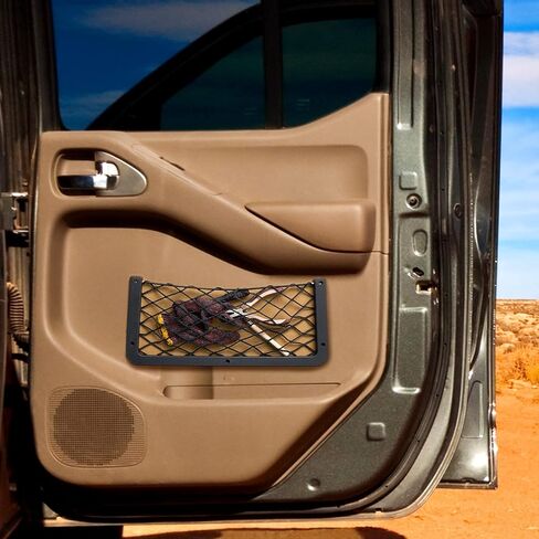 2 Pcs ABS Plastic Frame Car Storage Net Bag Phone Car Mesh Net Holder RV Storage Boat Cargo Pocket Organizer Framed Mesh Net Pocket with Screws for Auto RV Net (4, 9 x 4 Inch) in Saudi Arabia