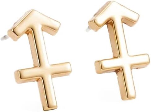 18K Gold Plated Twelve Constellations Stud Earrings with Card Horoscope Zodiac Eardrop Card Packaging Lightweight Tiny Astrology Ear Stud for Women Girls Teens Birthday Friendship Delicate Jewelry in Saudi Arabia