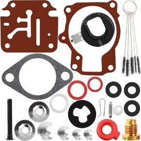 0392061 0396701 0398729 Carburetor Rebuild Kit Compatible with Johnson Evinrude Outboard 14 15 18 20 25 28 30 35 40 45 48 50 55 60 65 70 75 HP 392061 396701 398729 Sierra 18-7222 18-7042 2PCS