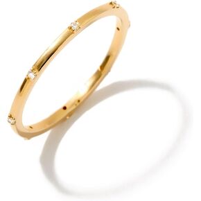 Gelin Diamond Bezel-Set Wedding Ring for Women | Diamond 8-Stone Rings for Women | 14k Gold Stacking Rings for Women