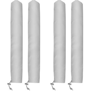 4Pcs Windshield Wiper Blade Cover, 25.5x3.9in Polyester RV Windshield Wiper Blade Protector, Gray Wiper Blade Protector, Waterproof Rainproof Bird Droppings Wiper Cover