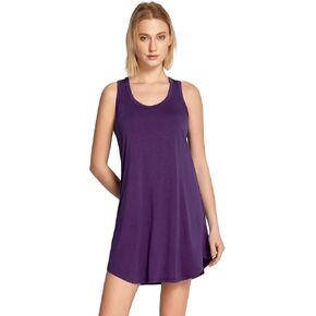 Bamboo Viscose Women's Nightgowns U-Neck Sleeveless Soft Tank Night Dress in Saudi Arabia