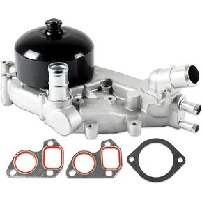 AW6009 Water Pump With Thermostat Fits for 2007-2013 Silverado 1500, Fits for Express Tahoe Suburban Savana, 4.8L 5.3L 6.0L Professional Water Pump Kit Replace OE 2600767