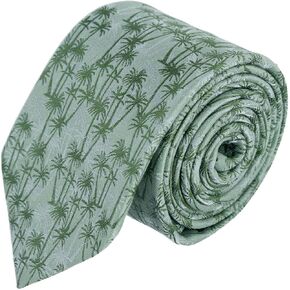 Trafalgar Men's Nohea Palm Tree Linen Blend Novelty Necktie