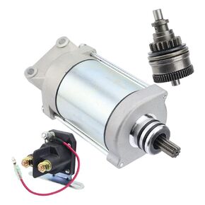 Starter & Bendix & Solenoid for Polaris Sportsman 600 2003 2004 Twin/Sportsman 700 2002 2003 2004 EFI Twin,4010417 18648,2003 2004 Sportsman 600 Starter,2002 2003 2004 Sportsman 700 Starter