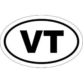 * Oval Car Magnet VT Vermont Magnetic Bumper Sticker