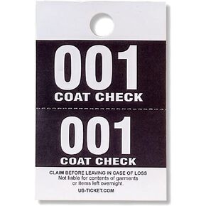 2 Part Coat Check Tickets (Orange)