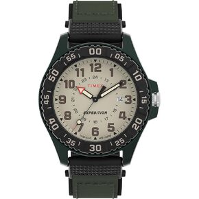 Timex Men's Expedition Acadia 42mm Watch - Green Strap Natural Dial Green Case