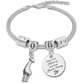 DlaeKua Animal Lovers Gifts Animal Bracelets for Women Animal Christmas Birthday Gifts for Animal Lovers Encouraging Quotes Gifts Inspirational Bracelet Positive Gifts for Women Motivational Gifts