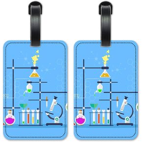 Chemistry Set - Luggage ID Tags - Suitcase Identification Cards - Set of 2