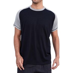 Merino Wool Raglan T for Men for Gym Gymout Athletic Prochying ، Moisture Wicking Mens Tshirt ، قميص Tee Crew Neck