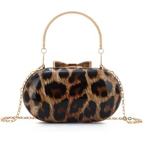 Small Leopard Purse for Women Leopard Evening Tote Bag Cheetah Print Purse Handbag with Chain for Wedding Party in Saudi Arabia