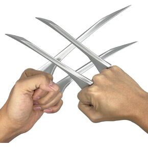 مخالب Wolverine البلاستيكية X-23 ، X23 Laura Cosplay و Halloween Dly Props ، إصدار ترقية Wolf Claw ، Silver ، مجموعة من 2،10.2 بوصة