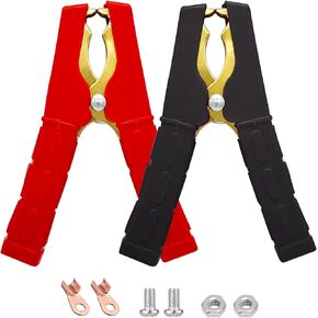 Ampper Replacement Jumper Cable Clamps, 1100A Heavy Duty Car Battery Clamp Ends for Jumper Cables, Jump Starter, Charging and Testing (1 Pair)