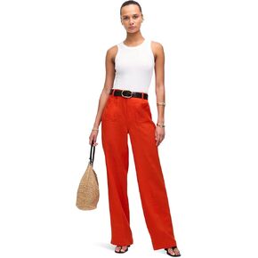 Madewell Women's Patch Pocket Flare-100% Linen