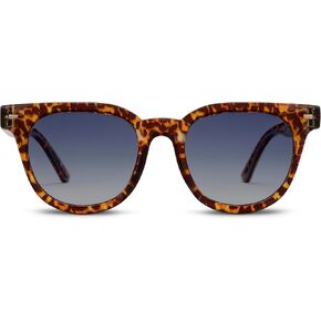 Peepers by PeeperSpecs Women's Lola Sun Polarized Soft Square Sunglasses, Leopard Tortoise, +0.00
