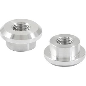 Hordion 2PCS 1/8" NPT Female Weld on Bung Fittings Aluminum Weldable Fuel Tank Fitting, Silver