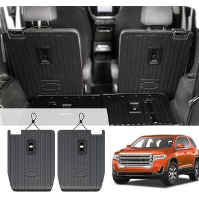 Backrest Mats for 2017-2023 GMC Acadia (6-seat), All Weather TPE All Weather TPE 2nd Row Seat Backrest Cover Protector for Acadia Accessories