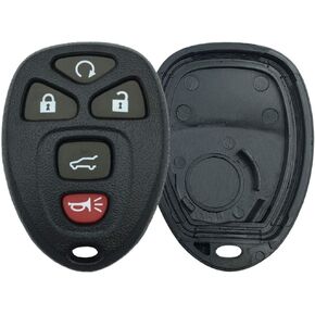 Replacement Keyless Entry Remote Key Fob Shell Case Fit For Suburban Tahoe Traverse/GMC Acadia Yukon/Cadillac Escalade SRX/Buick Enclave/Saturn Outlook 2007 2008 2009 2010 (Black)