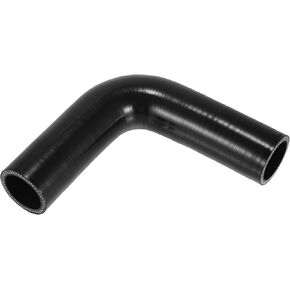 X AUTOHAUX 1 Pcs 38mm 1.50" ID 150mm 5.91" Length 90 Degrees Black Car Silicone Hose Coolant Hose Universal