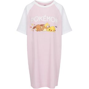 Mad Engine Pokemon Women's Sleep Shirt Nightshirt Pajamas with Pikachu